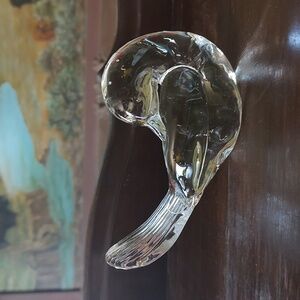 Crystal Glass Dove Bird Paperweight Figurine